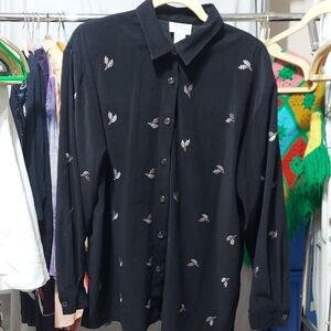 Teddi long sleeve Blouse size large invw327